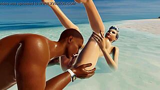 teen white girl busted getting pounded by black guy on nudist beach
