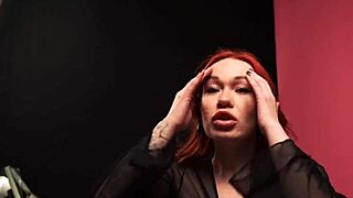 redhead gives her first blowjob and loses virginity with me