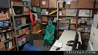 police woman catches hijab-wearing arab teen stealing in uniform