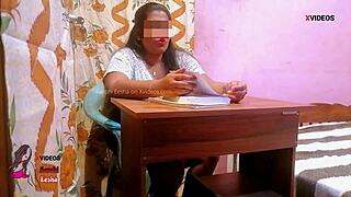 indian student, you fucked that milf teacher on the desk, didn't you? horny teacher facefucked