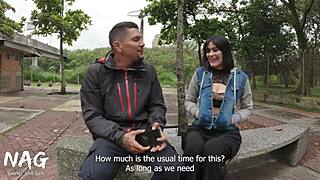 Recruiting a random guy from nearby metro for wild fun