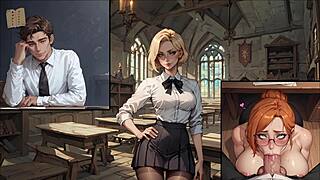 College of Mysteria 10 - Cute Sexy Curvy Babe in Tight Outfit Shows Big Tits