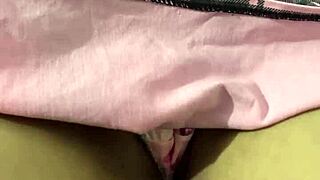 Here's a home video of curvy teen in miniskirt begging master for outdoor anal