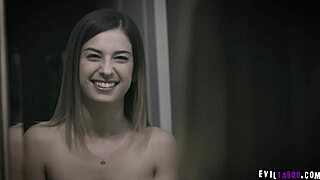 College girl Kristen Scott in hot threesome with big cocks