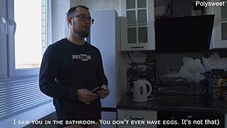 Hey, watch how the neighbor slams this guy over the desk with her hand!