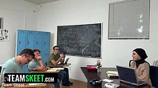 Students seduce their Arab teachers in class