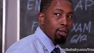 Hairy teen student slammed hard by black teacher Isiah Maxwell’s massive cock