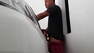 my stepsister gives me a blowjob before we enter the house