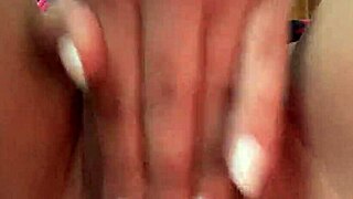 Jerk off to a close-up view of a hairy, dripping student pussy.