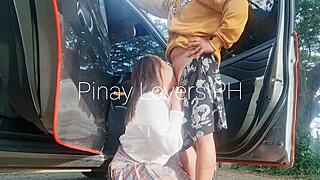 Damn, this pinay teen 18+ gets banged hard in public!