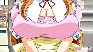 Horny waitress bangs big cock in bathroom - hentai! 🍆