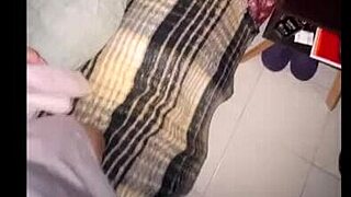 Mexican busty stepmom seduces student stepson watching TV in his room