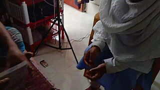 Honey student struts into my office begging for wild wet action