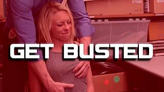 horny officer drills shoplifter teens with hardcore office lessons