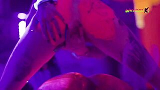 neon party gets wild with latina girls banging loud