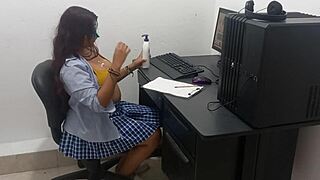 18 Years Old and Studying Computer Classes Scantily Clad! I'm So Hot Right Now!