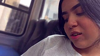 she sucks me off on the public bus, then we bang at a hotel