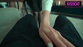 english teacher helps student prepare for exam in lingerie and missionary position