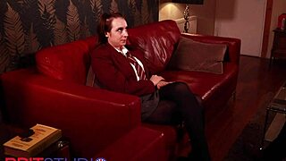 The student got fucked and creampied at the party, her natural tits covered in cum