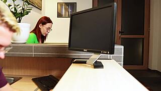 Horny redhead stepsister gets pounded hard during steamy shower scene