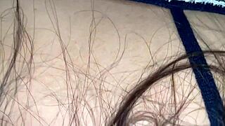 Curly school girl gets wild in Oyo hotel room action