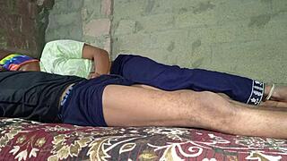 Bhabhi takes it deep in her mouth with sexy Indian amateur action in dorm