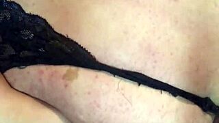 College bisexual student's anal toy play and ripped clothes tease