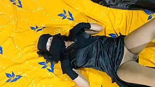 Hot Muslim girlfriend gets pounded hard doggy style by college best friend