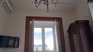 Skinny nerd gets off in homemade video with roommate