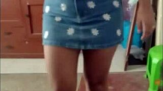 sol, this sexy virgin latina, rocks miniskirts and high heels for me