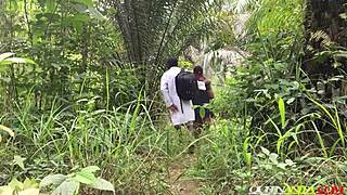 doctor and science student caught fucking hard in public bush