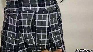 Tricked my Latina teen stepdaughter with homework for some fun.