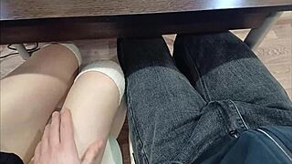 Jerked Off A Classmate's Cock Right During Lecture! How Crazy Is That?