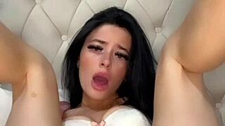 horny british teen slut masturbates solo on webcam 😈