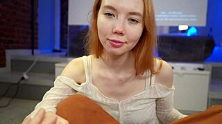 Beautiful Redhead Friend Emily Giving Deepthroat POV to My Monster Cock. Can't Resist Her Cute College Charm!