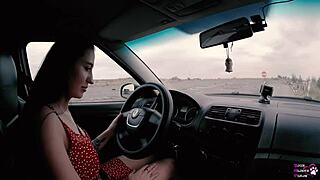 Long-haired teenage girl gives blow job and has sex in order to get driver’s license