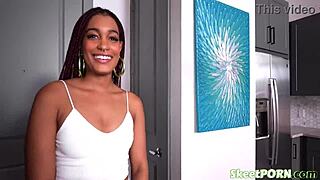 Exotic Art Student Gets Her Face Covered in Cum