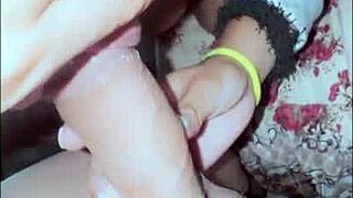 i caught my mexican stepsister watching tv and ate her out in the room, her big ass was amazing in this homemade video