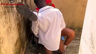 Hey, can this horny school girl ride your big black cock outside class?