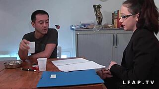 Two French students get banged and sodomized in class. Wild group action unfolds.