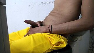 Latino stud unleashes his massive rod for kinky homemade action