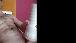 Pretty boy achieved a long-awaited orgasm with the help of a toy