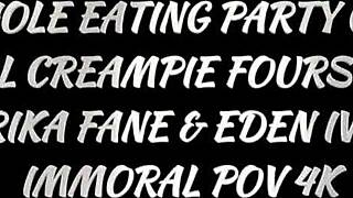 hooligan dean van damme spitroasted by college babes rika in wild pov