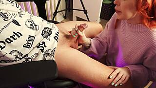 Gaming pales compared to this teen giving deepthroat blowjob to her friend