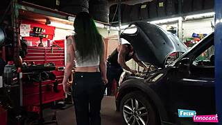 Fresh Teen Babe Gets Pounded Hard by Her Mechanic in Lingerie POV 😏