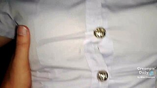 Thai College Girl in Uniform Gets Creampied by Professor for Grade Fix