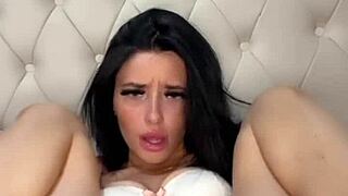 Horny amateur slut masturbates solo with toys on webcam till orgasm.