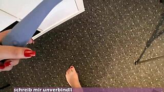 uhh, german daughter finds mom’s dildo at home and goes wild, oops!