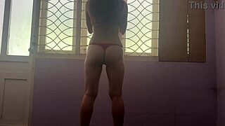 Fine Big Ass Colombian Girl Works Out Hard at Home