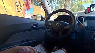 want to see a risky handjob on the street?